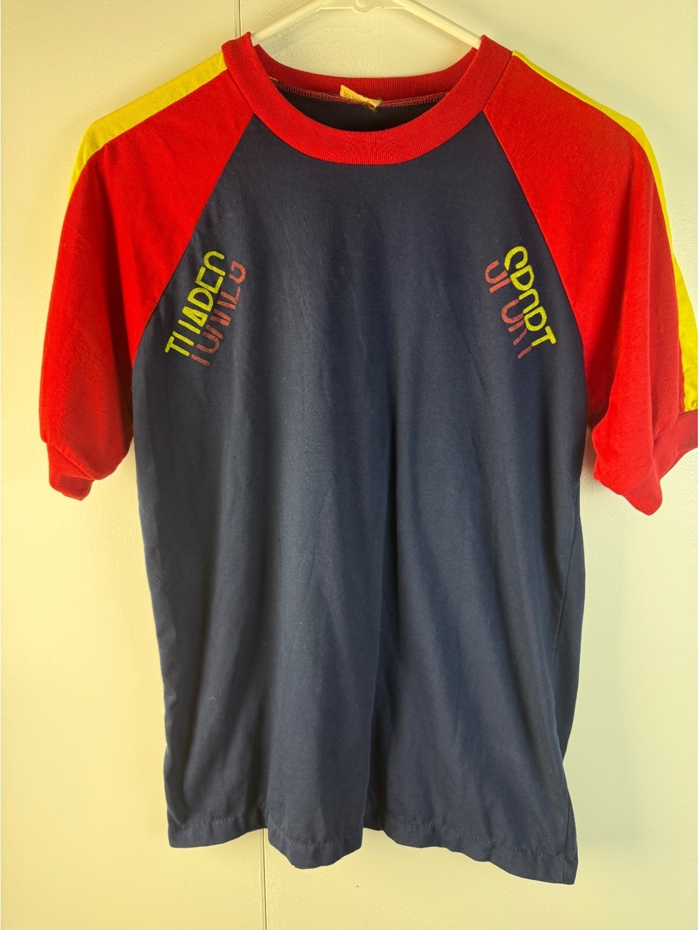 Vintage 1973 cycling jersey t shirt raglan T